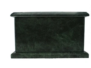 Large/Adult 240 Cubic Inches Green Evermore Rectangle Natural Marble Urn - Picture 1 of 8