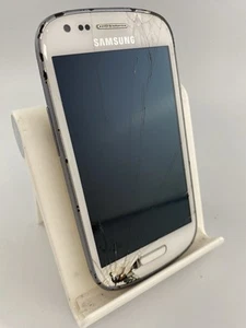 Samsung Galaxy S3 Mini White Virgin Media 8GB 4" Android Smartphone Cracked Inc - Picture 1 of 14