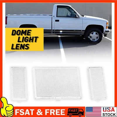 2 карты купол 1 x света центр купол объектива лампа крышка подходит Chevy Silverado 1988-1998 - Изображение 1 из 4