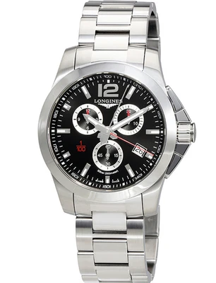 Longines Conquest Men's Black Watch - L3.800.4.56.6 NEW 44mm - Image 1 of 3