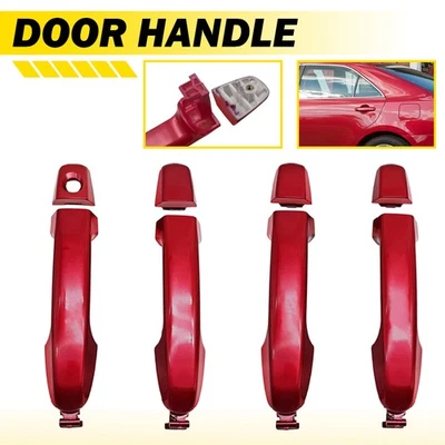 Комплект внешней дверной ручки красный подходит для Toyota Camry 2012 2013 2014 2015 LH RH - Изображение 1 из 4