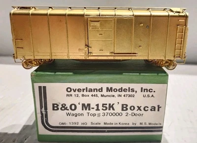 Overland Models HO Scale B&O M-15K Boxcar Wagon Top  Brass  - Image 1 of 4