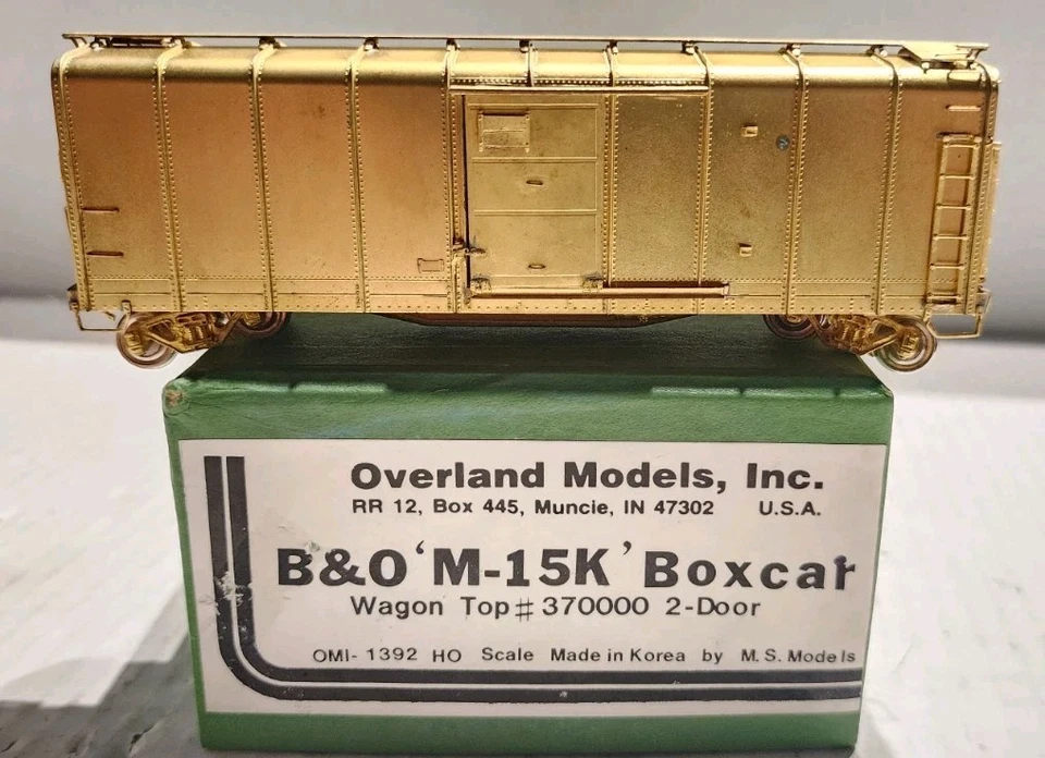 Overland Models HO Scale B&O M-15K Boxcar Wagon Top  Brass  - Image 1 of 4