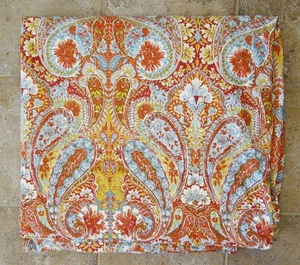 Pottery Barn rostrot türkis "Caesarea" Paisley Full/Queen Bettbezug - Bild 1 von 4
