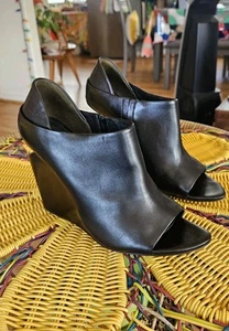 Alexander Wang Leder Keilabsatz Größe 39,5 oder 8,5 US schwarz - Bild 1 von 11