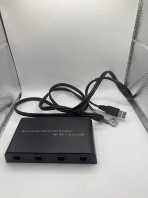 Mayflash GameCube Controller Adapter for Wii U & PC USB 4 Port 5V 1000mA Black - Image 1 of 2
