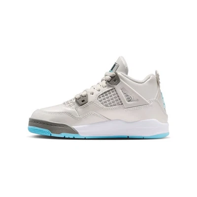 PRE SCHOOL JORDAN 4 RETRO_PHOTON DUST/BLUE CHILL HV4682-014-TAMANHO 1 - Imagem 1 de 3