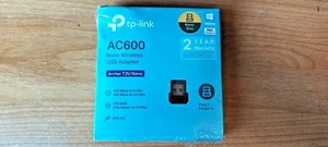 TP-Link Archer T2U Nano AC600 Wireless Dual-Band Wi-Fi USB Adapter NEW SEALED - Picture 1 of 4