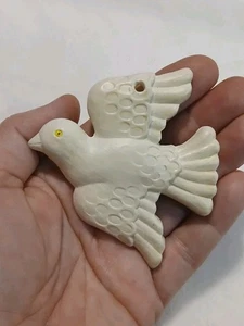 Vintage TAUBE Kreidegeschirr Weihnachtsschmuck perlweiß  - Bild 1 von 7