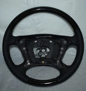 Original Mercedes CLK W209 Holzlenkrad a2194605303 Esche Schwarz Leder Schwarz - Picture 1 of 3