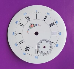 Swiss Vintage Dial from Pocket Watch.enamel - Picture 1 of 12