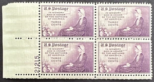 US 1934 Scott # 737 Plate Block of 4 MNH "Whistler's Mother" Rotary Press - Picture 1 of 2
