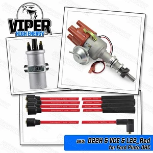 Viper High Energy Electronic Distributor Coil and Red HT Leads for Ford Pinto - Picture 1 of 6
