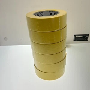 Reflex Auto Masking Tape Crepe Paper High Temperature Solvent Resistant 6 Rolls - Picture 1 of 2
