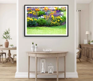 Impresión de jardín de flores, arte de pared de jardín, arte de pared de flores enmarcado en parque estatal, floral - Imagen 1 de 5
