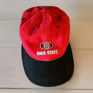 Vtg Nike Ohio State University OSU Ball Cap Red Adj NCAA Embroidered Football - Picture 1 of 9