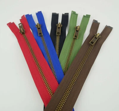 Metall Reißverschluss 6mm teilbar 30 35 40 45 50 55 60 65 70 75 80 85 90 cm