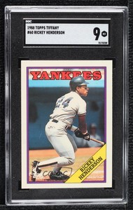 1988 Topps Collector's Edition (Tiffany) Rickey Henderson #60 SGC 9 MINT HOF