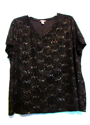 Womens White Stag Short Sleeve Black Shirt Size 3X EUC!!! - Image 1 of 2