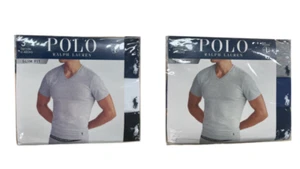 Polo Ralph Lauren Herren Slim Fit Baumwolle V-Ausschnitt T-Shirt 3er Pack Größe & Farbe wählbar - Bild 1 von 5