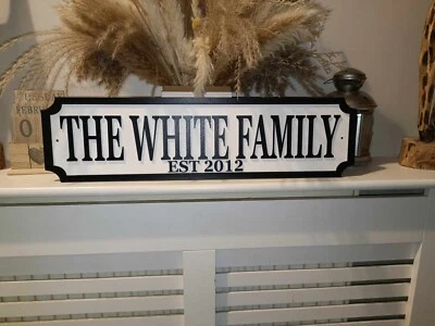 The Surname Family | Street sign 3D look | personalised wall mount | MDF | gift - Image 1 of 4