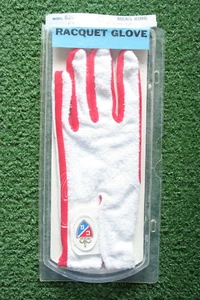 Vintage CHAMPION Racquet Gloves Terry Cloth & Leather Left Handed Sz. King L/XL - Picture 1 of 9