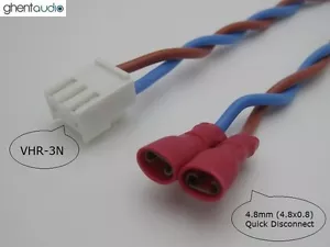Power Supply Cable --- 0.6m/2ft VHR-3N 4.8mm Quick Disconnect 16AWG UL Silicone - Picture 1 of 6