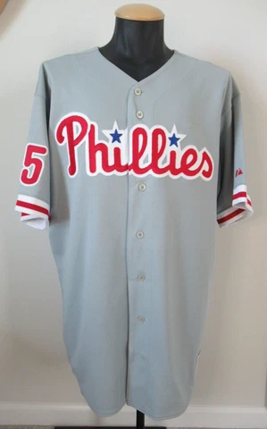 Jim Thome Philadelphia Phillies Majestic Road Jersey Sz 52 MLB Stitched Sewn Cover