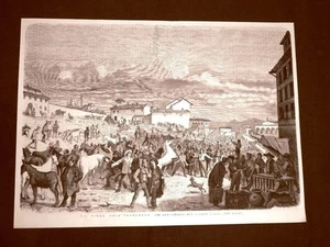 Rarissima incisione del 1875 La fiera dell'Impruneta - Picture 1 of 1