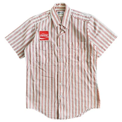 Vintage Riverside Coca-Cola Employee Uniform Work Shirt Coke Promotional sz Med - Image 1 of 4