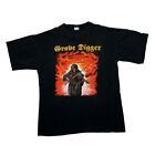 T-shirt vintage GRAVE DIGGER groupe allemand de heavy power metal point unique grand