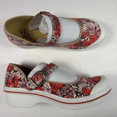 Dansko Women's Size 38 US  7.5-8 Valerie Vegan Mary Janes Floral Canvas Buckle - Image 1 of 4