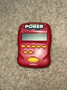 Radica Pocket Poker Draw and Deuces 1997 Electronic Handheld Game Works Tested - Picture 1 of 2