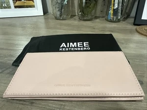 Neu! Aimee Kestenberg Rosa Leder Geldbörse mit Doppelfaltung. 7,5x4 Zoll - Bild 1 von 4