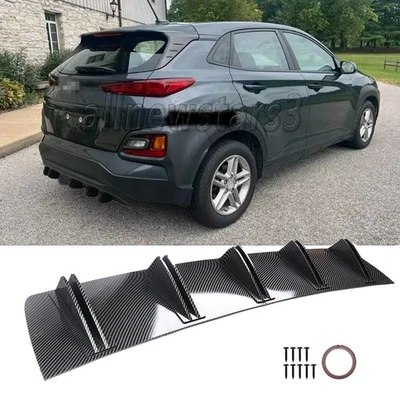 Rear Bumper Diffuser Spoiler Tail Splitter Wing Lip For Hyundai Kona Santa Fe CO - Image 1 of 4
