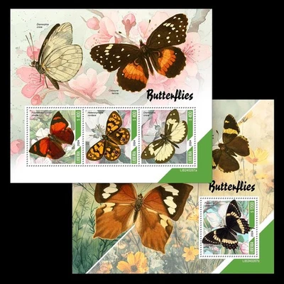 Butterflies MNH Stamps 2024 Liberia M/S + S/S - Image 1 of 3