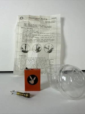 Vintage Japanese Vending Machine Prize “Playboy” Permanent Match Lighter Orange - Image 1 of 4