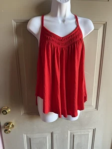 Maurice Bright Red Top Size Medium Spaghetti Straps Adjustable NEW WITH TAG - Picture 1 of 13