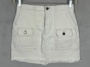 Banana Republic Utility Rock Damen XS Knochen Weiß Taschen Denim Stretch Mini - Bild 1 von 15
