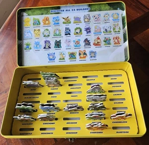 Coles Builders Collectors Case Pokemon Tin + Builders Figures *Incomplete* - Picture 1 of 14