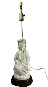 "Figura de porcelana de colección lámpara china Blanc De Chine Guanyin Kwanyin 23,25""" - Imagen 1 de 13