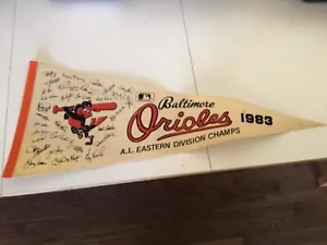 Banderín vintage Baltimore Orioles 1983 A.L. Campeones de la División Este usados - Imagen 1 de 6