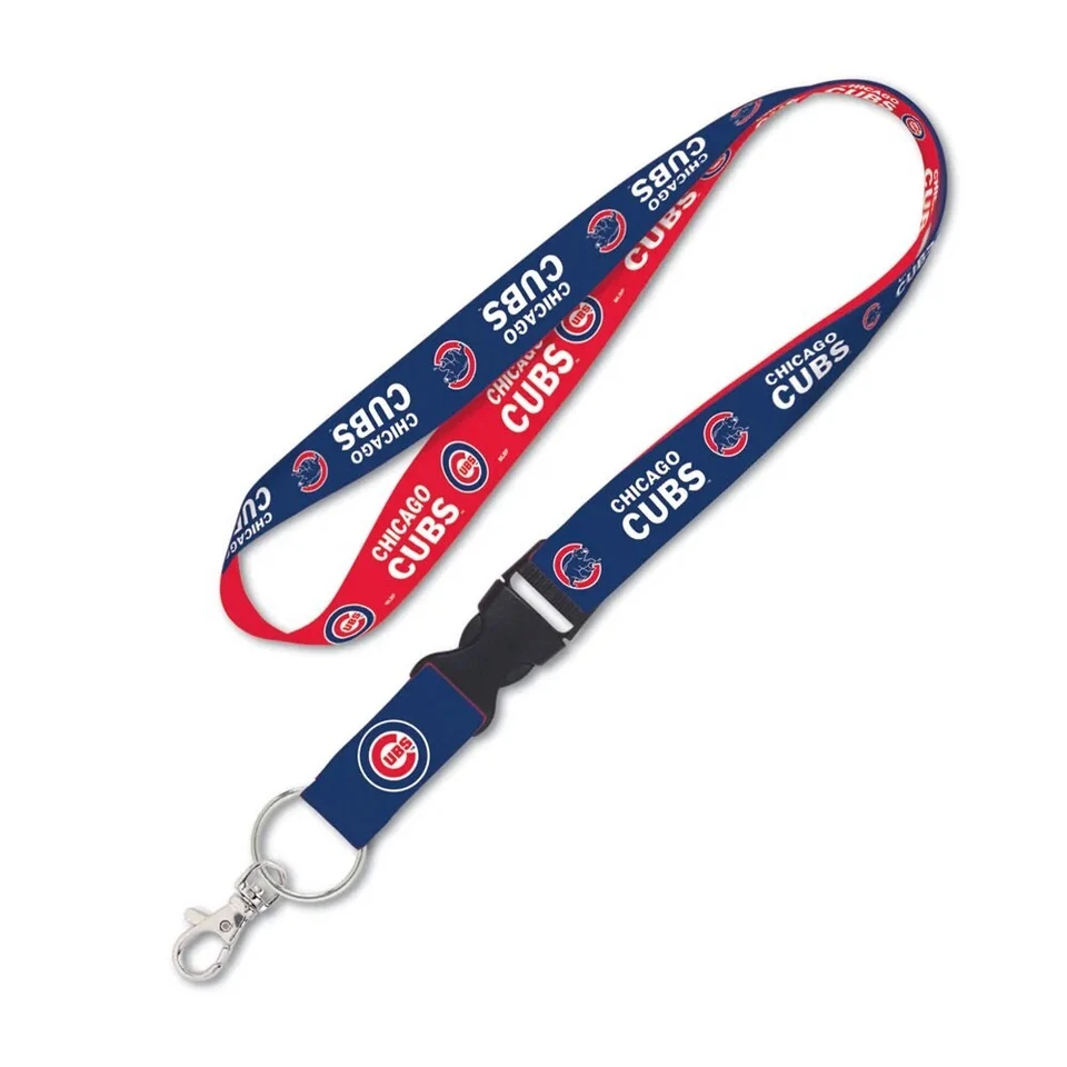 CHICAGO CUBS ~ Lanyard Ticket Credential Holder Detachable Buckle Key Chain ~ 1" - Image 1 of 1
