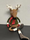 Pottery Barn Kids Santa Reindeer Plush 27" Christmas Decor Stuffed Animal 