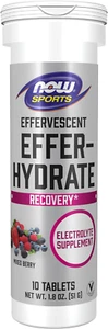 NOW Sports Effervescent Effer-Hydrate, Electrolyte Supplement, 10 Tablets - Picture 1 of 13