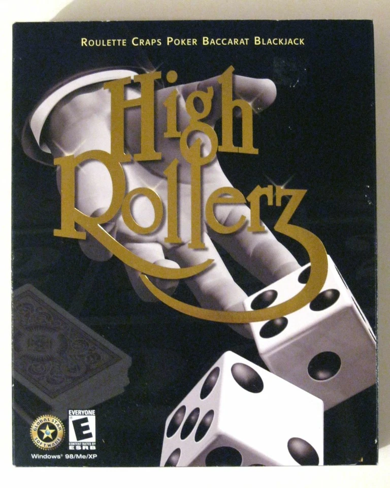 HIGH ROLLERZ! New PC Game in Original Box! Blackjack! Craps! (Windows 98/Me/XP) - Image 1 of 2