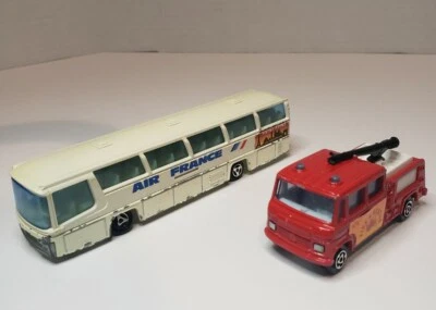 lote de 2 autobuses Majorette Vintage Pompier Aeroport 285 y Neoplan 375 vintage años 80 Foto 1 de 4