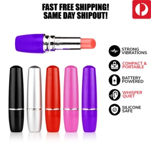 Portable & Discreet Lipstick Shaped Mini Bullet Vibrator For Women Couples - Picture 1 of 16