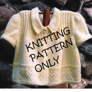 NWT Annie Dempsey Oat Couture Crocus Cardigan for Babies BB203 Knitting Pattern - Picture 1 of 2