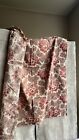 Antique Fabric, Faded Pink. Floral Chintz. Vintage French Textile /Garland Roses